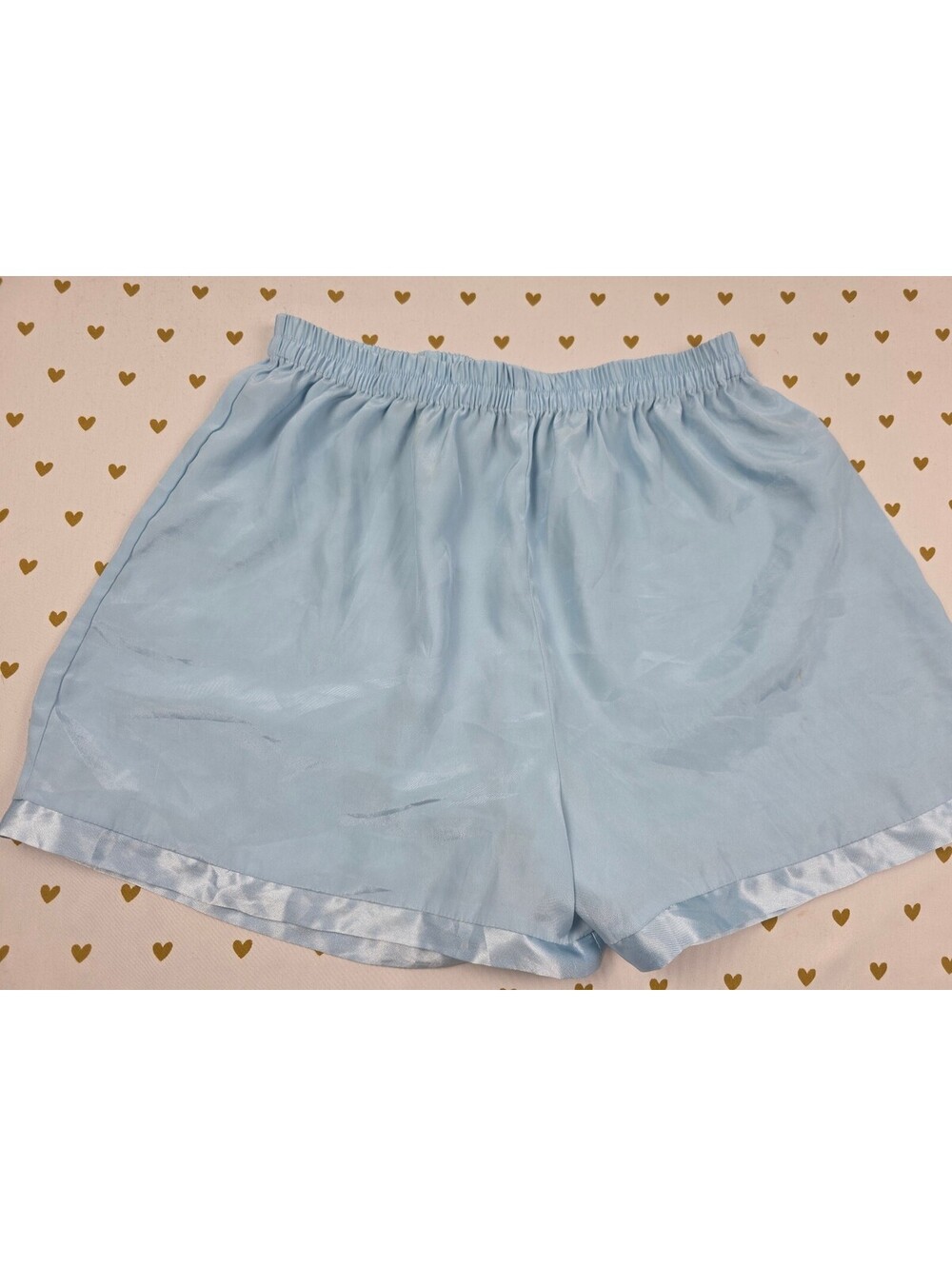 Victorias Secret Vintage Heart Label Blue SM Sleep Shorts Boxers Pajama Bottoms